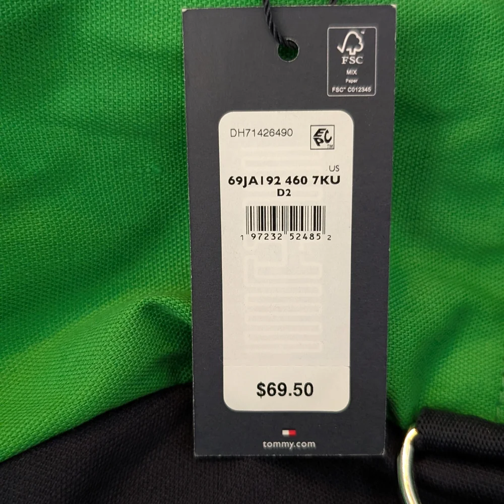 Tommy Hilfiger Green and Black Duffel Bag